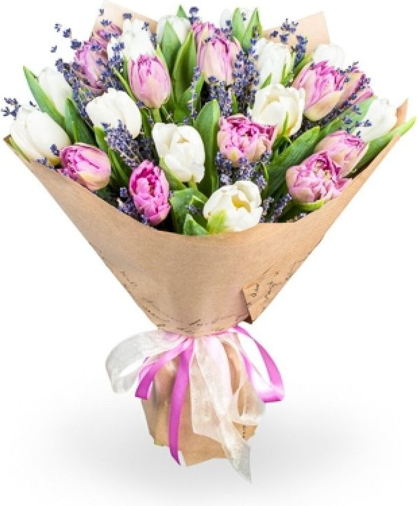 из тюльпанов и лаванды Букет «Лаванда»